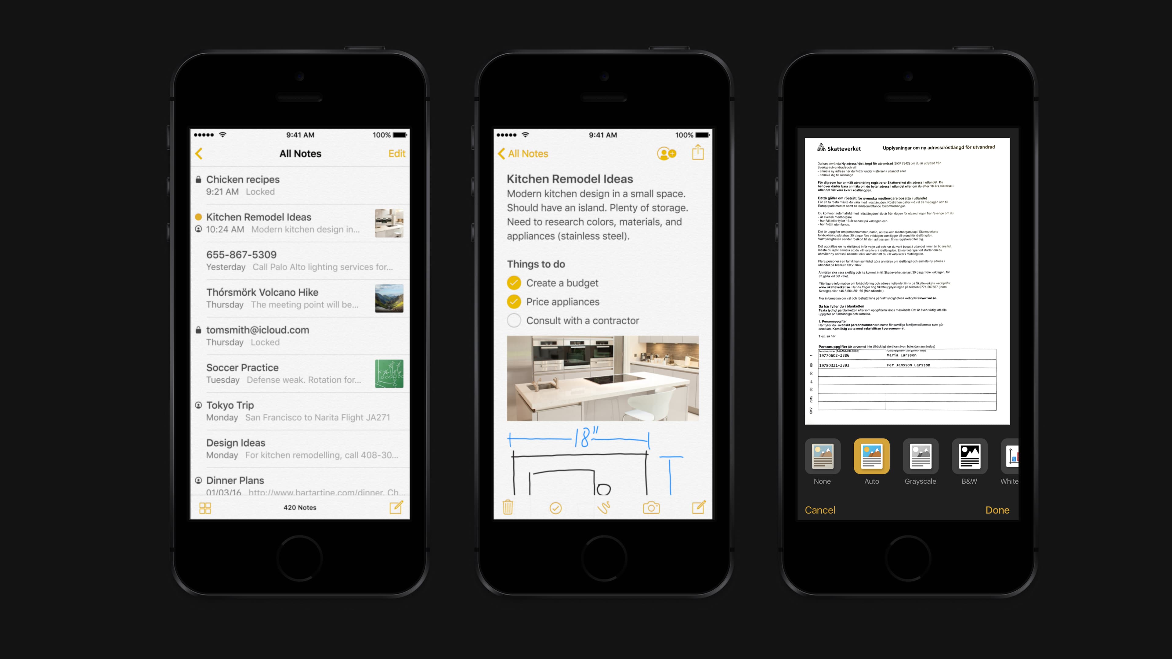 Apple – Notes (iOS 7 to 13)